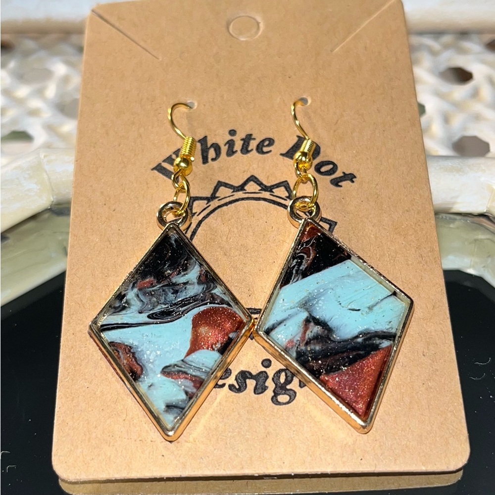 Handmade polymer clay earrings